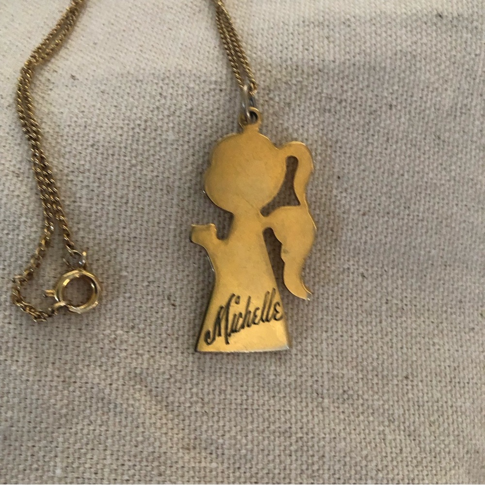 Vintage I am a little teapot angle engraved with “Michelle” on it.  Cute piece! - Picture 4 of 6